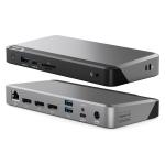 Alogic DX3 USB-C Triple 4K Docking Station, with 100W Power Delivery, DP1.4/DP++ x3, USB-C x1, USB3.0 x3, 3.5mm Audio x1, RJ45 x1, SD Reader x1, support Apple Intel & M1 (Triple 4K) / ChromeOS / Windows, 2yr warranty