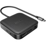 HyperDrive USB4 Mobile Dock - 2 Displays Supported - - 4K, 8K - 2 x USB Type-A Ports - USB Type-A - USB Type-C - 1 x RJ-45 Ports - Network (RJ-45) - HDMI - DisplayPort - Thunderbolt - Wired - Gigabit Ethernet - macOS, Windows, ChromeOS