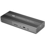 OWC Thunderbolt Go Dock Thunderbolt 4 Dual 4K Docking Station with Built in Power Adapter Supports 90W Power Delivery, Thunderbolt4 x3, HDMI x1, USB3.2 x2, USB2.0 x1, USB-C x1, 2.5Gb/s Ethernet Port x1, SD Reader