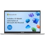 ASUS Vivobook Go 15 15.6" FHD Intel Celeron N4500 - 4GB RAM - 128GB eMMC - Win 11 Home S Mode - AC WiFi 5 + BT5.1 - Webcam - USB-C - HDMI1.4 - includes M365 - 1Y Warranty