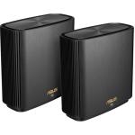 ASUS ZenWiFi XT8 v2 Tri-Band AX6600 Whole Home Mesh Wi-Fi 6 System - 2 Pack (Black), 1 x 2.5Gbps WAN Port, 3 x Gigabit LAN Port, HyperFibre Ready