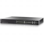 Cisco 300 Series SG300-28MP L3 Managed Switch, 26 Ports GbE (24 Ports PoE+, Max 375W), 2 Ports GbE Combo RJ-45 or SFP, Limited Lifetime Warranty