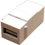 Dynamix FP-USB20 USB2.0 Keystone Jack. Type A Female to Female Connectors. Fits FP-1KS and FP-2KS RJ45Keystone Face Plates