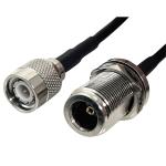 Go Wireless Coaxial Cable - 30cm N-Female Bulkhead to TNC-Male - LLC200 - 50 Ohm