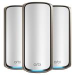 NETGEAR Orbi RBE973 BE27000 Quad-Band WiFi 7 Whole Home Mesh System - 3 Pack, NETGEAR Armor 1-Year Subscription included