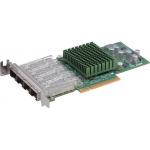 Supermicro AOC-STG-I4S Server NIC, 4x SFP+ 10GbE, Low-Profile PCI-E 3.0 x8, Intel X710 Controller