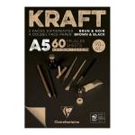 Clairefontaine 975817C Clairefontaine Kraft Pad Brown Black A5 60sh