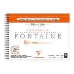 Clairefontaine 96352C Fontaine Hot Press Spiral Pad 19x26cm 300g 12sh