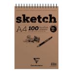 Clairefontaine 96604C Clairefontaine Sketch Spiral Pad A4 White