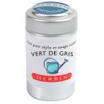 Herbin 20107T  Writing Ink Cartridge Vert de Gris, Pack of 6