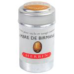 Herbin 20141T  Writing Ink Cartridge Ambre de Birmanie, Pack of 6