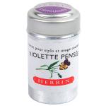 Herbin 20177T  Writing Ink Cartridge Violette Pensee, Pack of 6