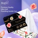 Hearttex Premium Facial Tissue 4Ply 90 Sheet 24 Boxes FSC Extremely Soft Midnight Rose Design, 100% Virgin pulp,  Size 200mm x210mm, $3.125/ ea, $3.47/100 Sheets
