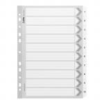 Icon Cardboard Indices with Reinforced Tabs - 1-10 - White
