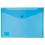 Icon IF461 PP Document Wallet A4 Button Closure Blue