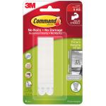 3M 10352 Command Picture Hanging Strips 17207 Narrow White, Pack of 4 Sets