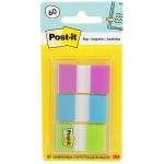 3M 10465 Post-it Flags 680-PBG 25x43mm Assorted, Pack of 3