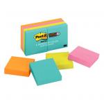 3M 70007071395 Post-it Super Sticky Notes 622-8SSMIA 48x48mm Miami, Pack of 8