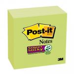 3M XP006002032 Post-it Super Sticky Notes 654-5SSLE 76x76mm Limeade, Pack of 5
