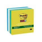 3M XP006002297 Post-it Rec Super Sticky Notes 654-5SST 76x76mm Oasis (Bora), Pack of 5