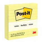 3M 70007052544 Post-it Notes 675-YL Lined  Yellow 101x101mm 300 sheet pads