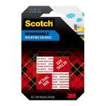 3M 70009128292 Scotch Mounting Squares 108 Removable 25mm, Pack of 16