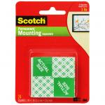 3M 70009127070 Scotch Indoor Mounting Squares 111S-SQ-24 25mm, Pack of 24