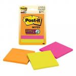 3M XP006001224 Post-it Super Sticky Notes 3321-SSAU 76x76mm Energy (Rio), Pack of 3