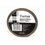 3M Tartan 955-K Utility Duct Tape 48x50m, Black, PVC Waterproof polyethylene coated backing Cotton reinforcing scrim Tears easily by hand Good adhesion Ideal for temporary repairs, bundling and holding