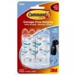 3M Command XA006701701 Mini Hooks Clear Strips
