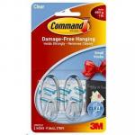 3M Command Hooks Small, Clear