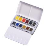 Blockx 41612BXC  Watercolour Half Pan Metal Box 12 Set