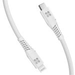 Promate POWERLINECI120WH MFi Certified - 2.2A - 480Mbps USB-C to Lightning Cable - 1.2m - White Soft Silicone - Tangle Resistant - 25000+ Bend Lifespan - Data & Charge