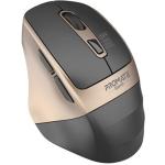Promate SAMIT.GLD Ergonomic Silent Click Wireless Mouse with up to 2200 DPI - 10m Working Range - Plug & Play - Supports 1200/1600/2200 DPI High Precision - Amidextrous Design - Gold Colour