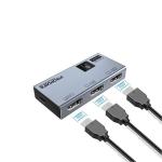 Promate MEDIASWITCH-2T HDMI Switch with Smart Touch Control Includes 1x HDMI Output Port - 2xHDMI Input Ports - Supports up to UHD 8K 60Hz - Plug & Play