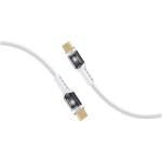 Promate LUCIDLINE-CC200W 100W PD - 480Mbps USB-C Cable - 2m - White Transparent Connectors - LED Light - Gold Plated Connectors - Data & Charge