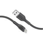 Promate 2A - 480Mbps USB-A to Lightning Cable - 2m - Black Super Flexible - Data & Charge
