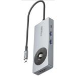 Promate 14-in-1 USB Multi-port Hub with USB-C Connector - Includes 1x HDMI Port, 1x RJ45 1000MbpsLan Port, 2x USB-A 5V/1A Ports, 3x USB-C 100W PD Ports, SD/TF Card Reader