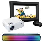 Laser PJ-OBFH12-535  Outdoor FHD Projector Bundle with 120 inch inflatable screen