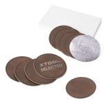 xTOOL Material Round Laserable Pu Iron-on Patch - Brown to Silver - 10 Pieces 76 x 76mm