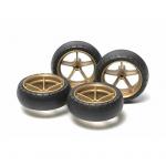 Tamiya Mini 4WD - Large Diameter Narrow Lightweight Wheels - with Arched Tyre