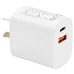 Dynamix SPAPD20-CA 20W USB-C + QC3.0 USB-A Universal Compact USB Wall Charger. Supports Fast Charge for Apple iPhone 8 or later, iPad 10.2, iPad Air 3rd Gen, iPad Mini 5th Gen Plus all iPad Pro. Qual