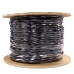 Dynamix C-C6EXDS-SLDBK 305m Cat6 UTP EXTERNAL      Dual Sheath Solid Cable Roll 100MHz, 23AWGx4P Black PVC+PE JackeT Supplied on a Wooden Reel