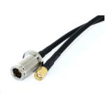 N Female Bulkhead to RP-SMA Male Coaxial Cable - 30cm