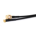Laird Rootenna Coaxial Cable - 20cm MMCX Male RA to SMA Male RA