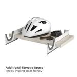 KONIC Bike & Scooter Wall Mount Rack Hanger With Helmet Holder