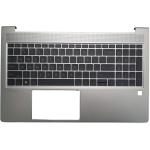 OEM HP ProBook 450 G9 455 G9, Top Cover with Keyboard / C Shell (Silver), PN: N01933-001