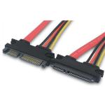 22-Pin (7+15) Sata Male to Female Data & Power Extension Cable (30cm)