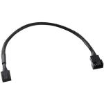 4 Pin PWM Connector CPU Case Fan Extension Cable (30cm, Black Sleeved)