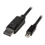 Mini DisplayPort to DisplayPort Cable - 1.8m - Black Full HD 1080p
